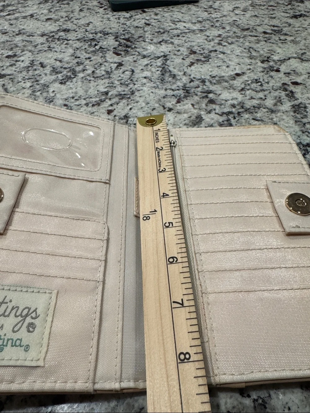 Spartina 449 Charleston Map Zip Pouch in Light Blue, Green & Tan